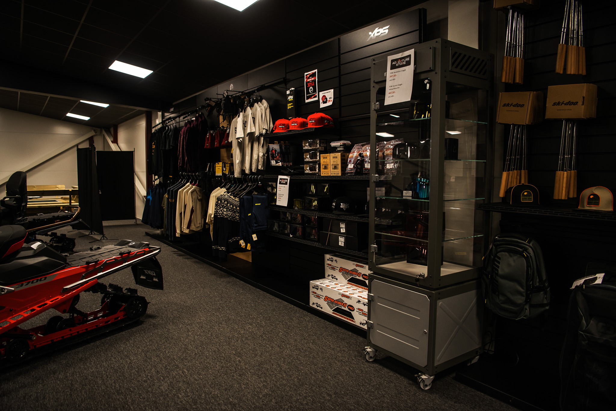 Adventure Store insidan av butiken